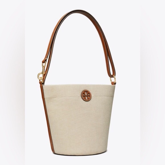 Tory Burch Blake Canvas Bucket Bag - Picture 3 of 11